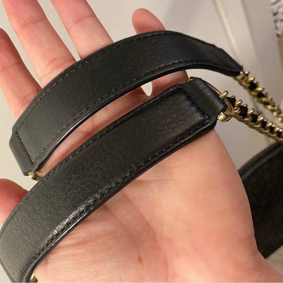 Tory Burch quilted tote | large, new, black and gold - Picture 2 of 9